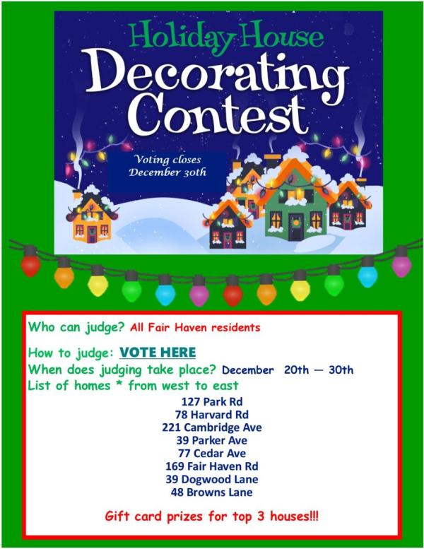 2023 HOLIDAY HOUSE DECORATING CONTEST - TIME TO VOTE