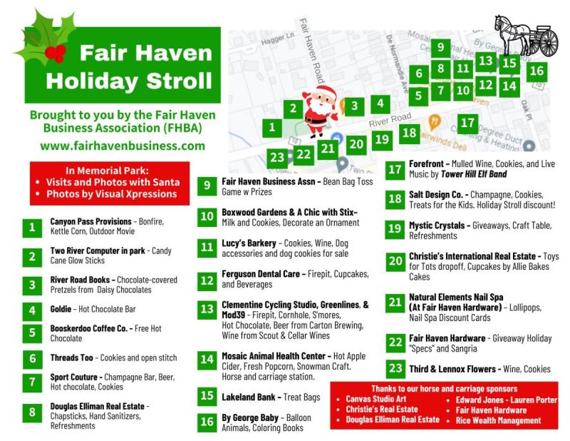 Holiday Stroll Map