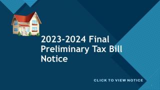 Final 2023/2024 Preliminary tax bills 