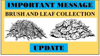UPDATE on Brush and Leaf Pick-Up for April