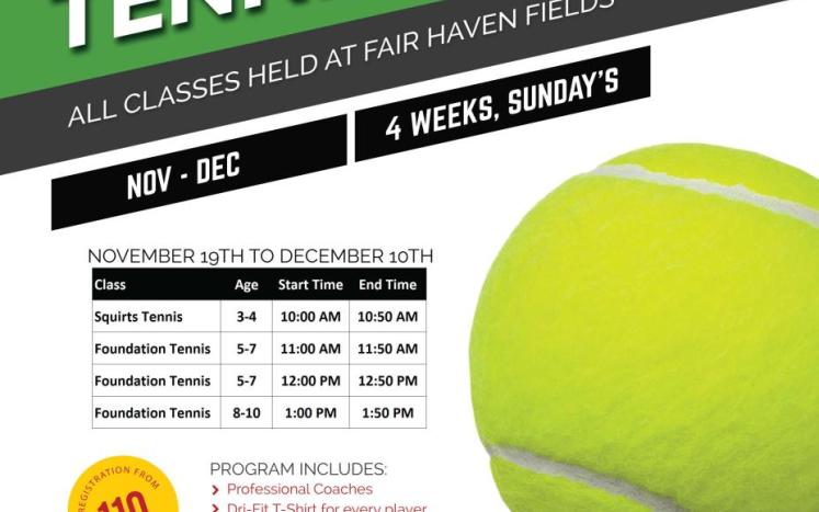 FAIR HAVEN RECREATION TENNIS - Late Fall Classes