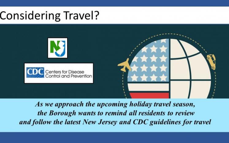 Travel Guidelines From NJ State and CDC